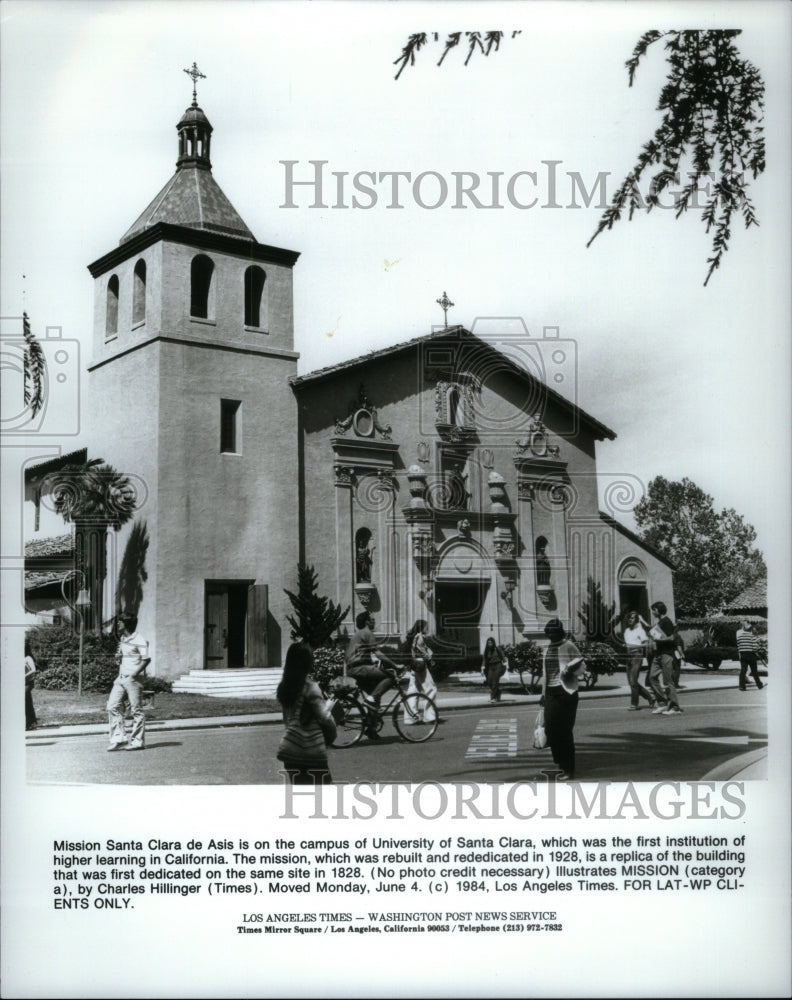 1984 Press Photo Mission Santa Clara de Asis California - Historic Images