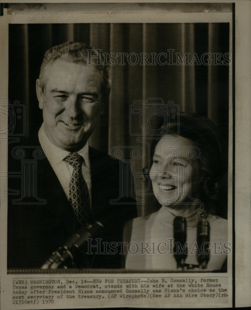 1970 New Treasury John Connally Texas Wife - Historic Images