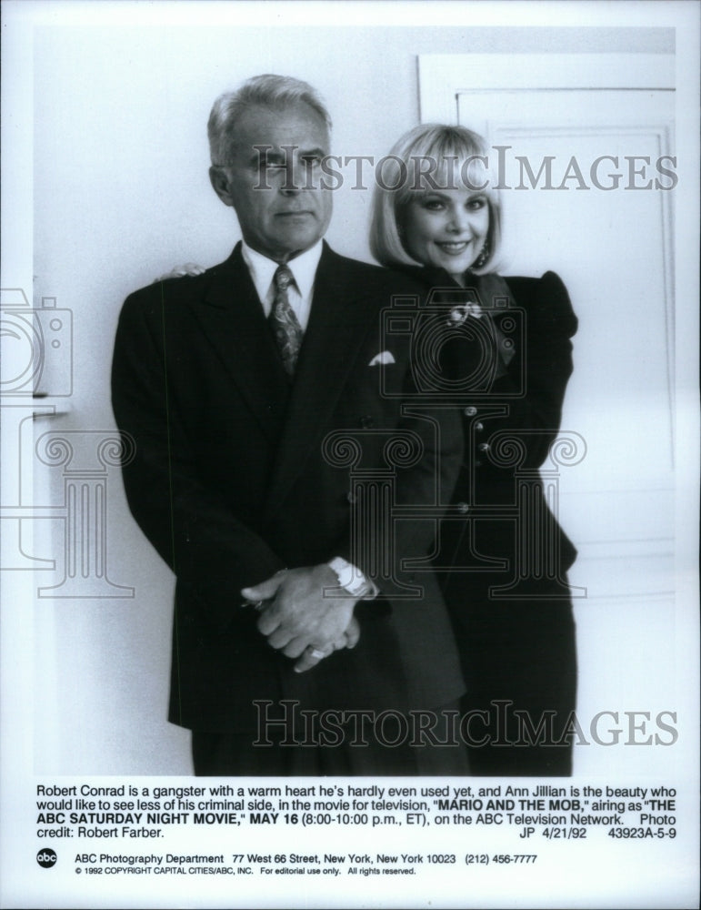 1992 Press Photo Robert Conrad Mario Mob Ann Jillian - RRU54261 - Historic Images