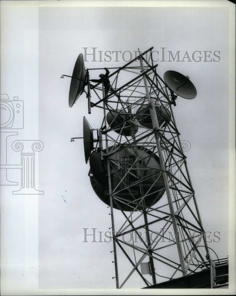 1982, Microwave antennas Continental Center - RRU54499 - Historic Images