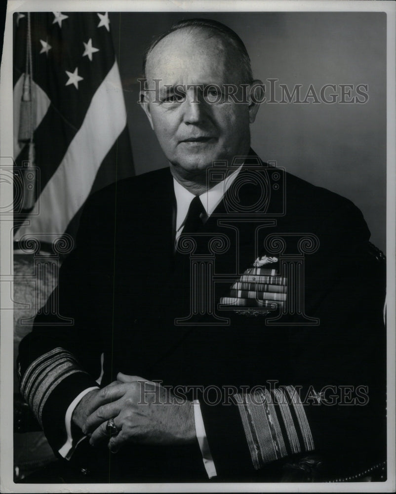 1959 Press Photo Vice Admiral John WIll Veteran Navy - Historic Images