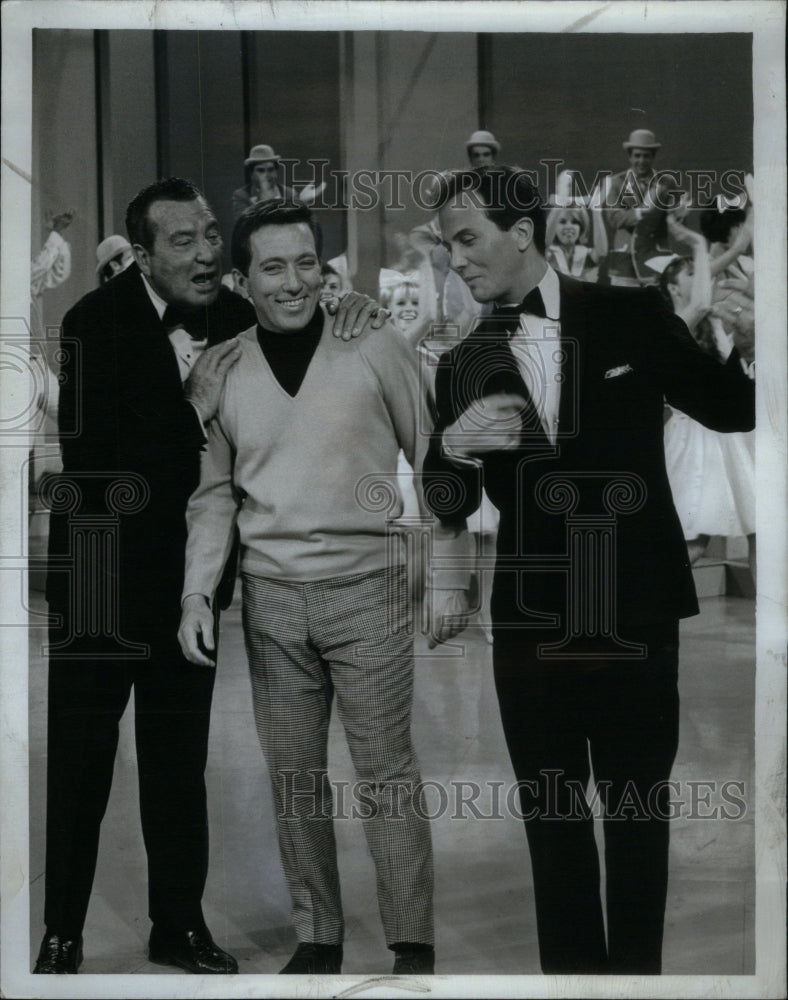 1965 Press Photo Phil Harris Pat Boone Andy Williams - Historic Images