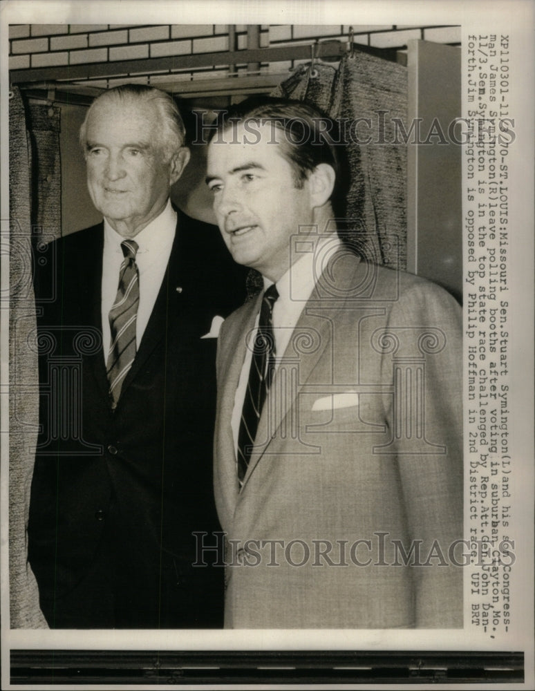 1970 Press Photo James Symington St Louis Congress Vote - Historic Images