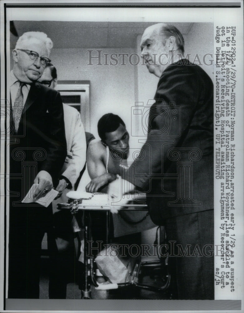 1970 Press Photo Norman Richardson arrested murder Det - RRU54945 - Historic Images