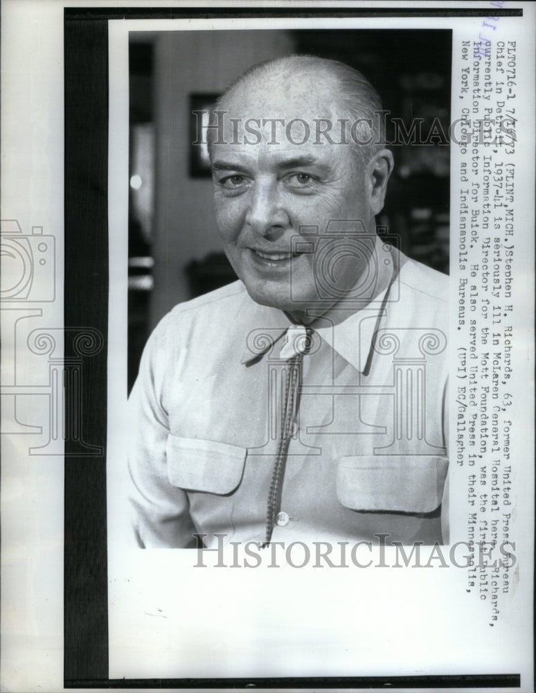 1973 Stephen Richards McLaren Hospital Pres - Historic Images