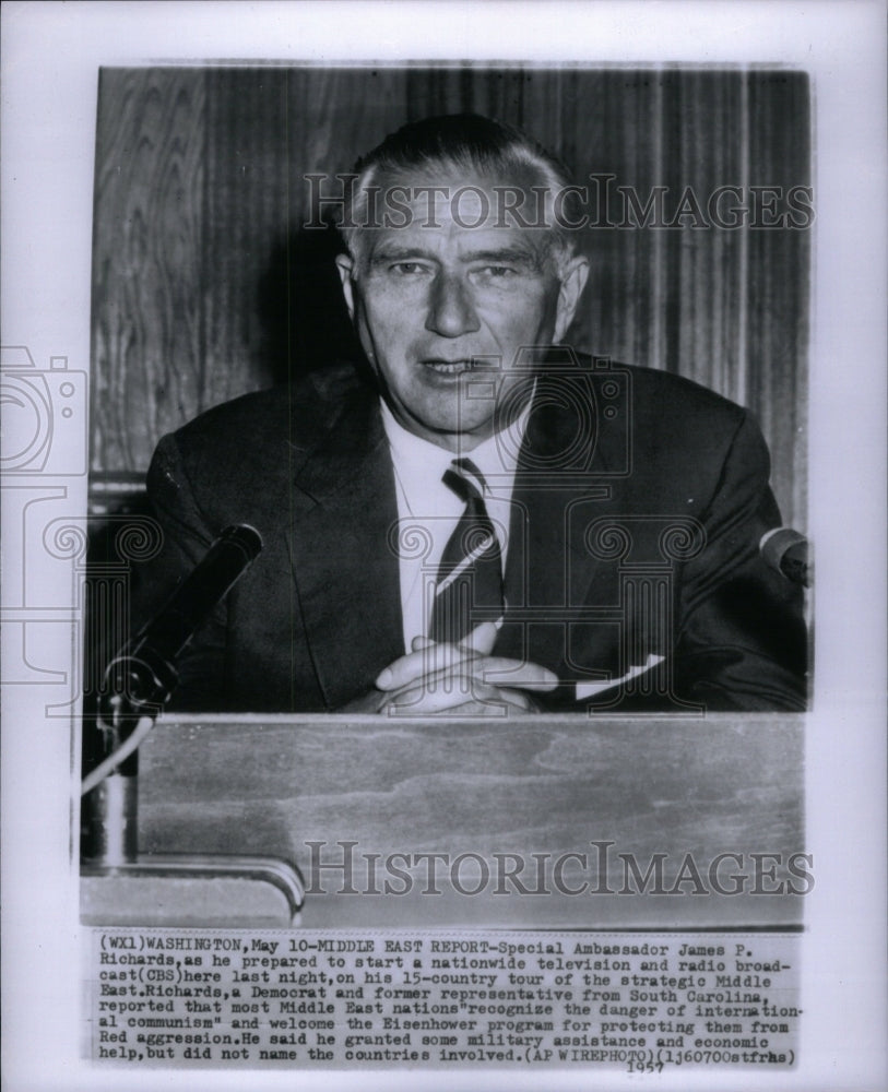 1957 Middle East report Special Ambassador - Historic Images