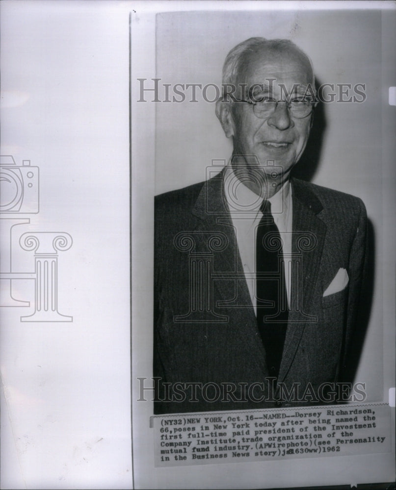 1962 Dorsey Richardson New York president - Historic Images