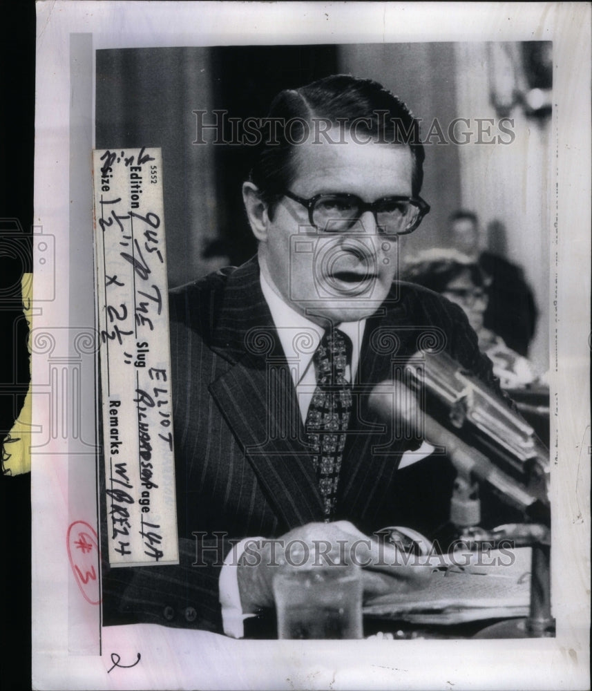 1974, Elliot Lee Richardson American Lawyer - RRU55325 - Historic Images