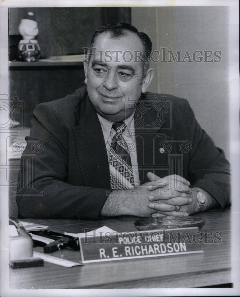 1972 Press Photo Robert Richardson Police Chief - RRU55469 - Historic Images