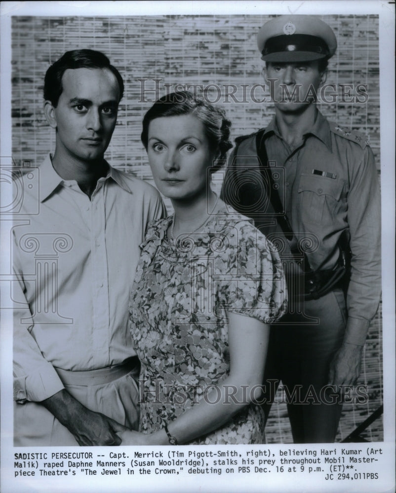 1986 Press Photo Pigott-Smith Malik Wooldridge actors - RRU55501 - Historic Images