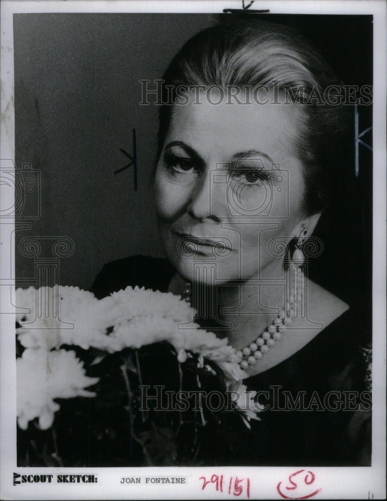 1976, Joan Fontaine British American Actress - RRU55749 - Historic Images