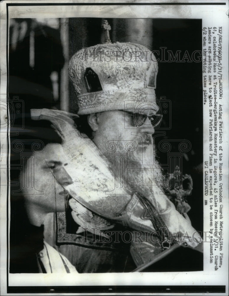 1971 Patriarch Russian Orthodox Pimen - Historic Images