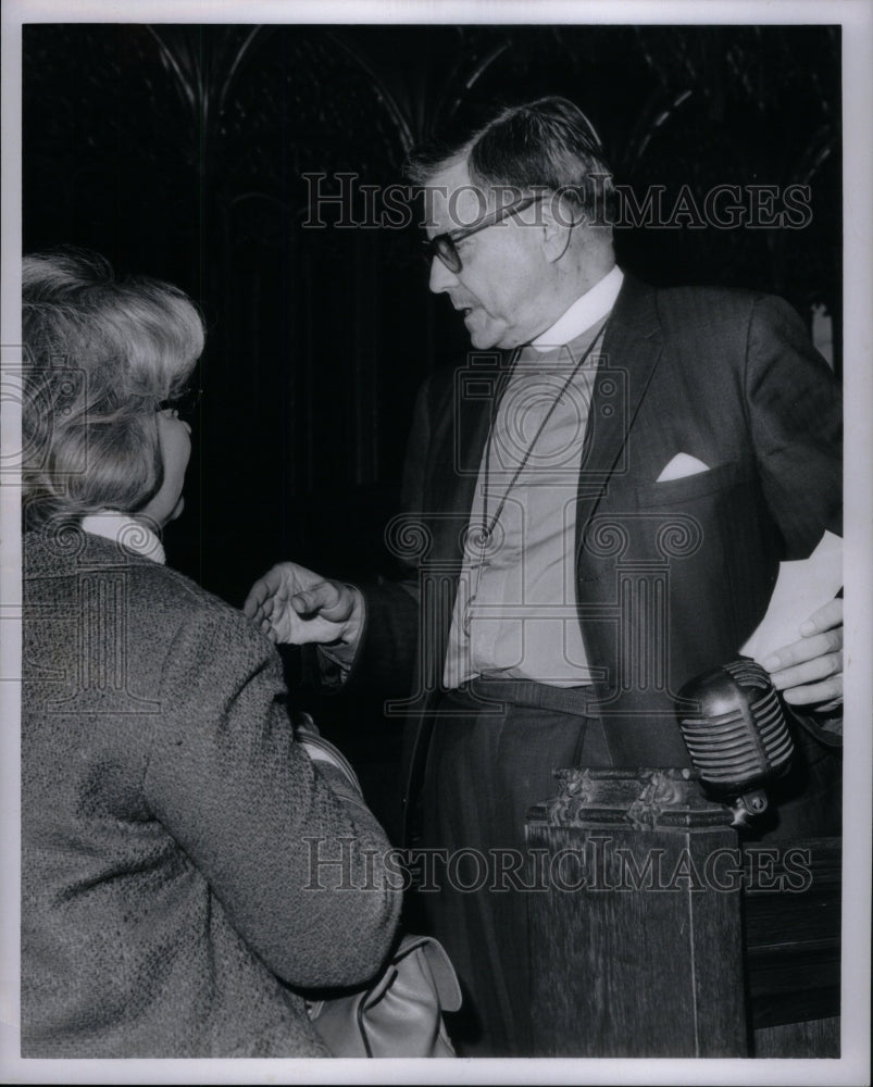 1967, Christ Church Bishop James A pike talk - RRU55833 - Historic Images