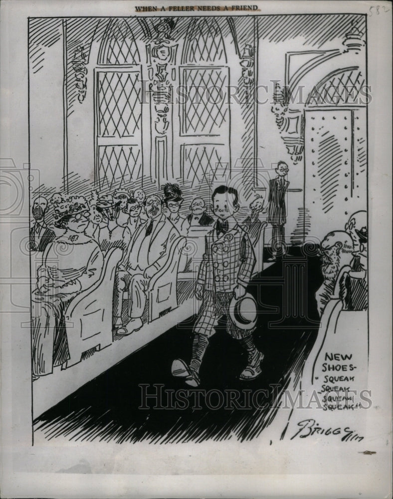 1934, Briggs Cartoon Feller Needs A Friend - RRU56097 - Historic Images