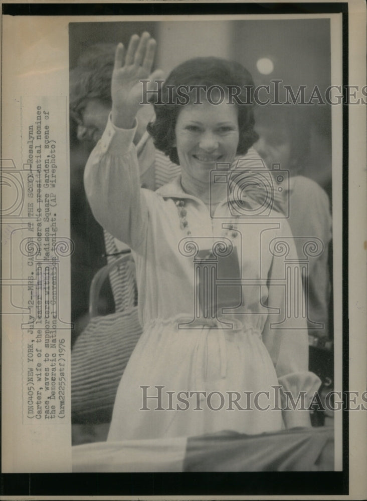 1976 Press Photo Carter Scene Rosalynn Wife Leader Race - Historic Images