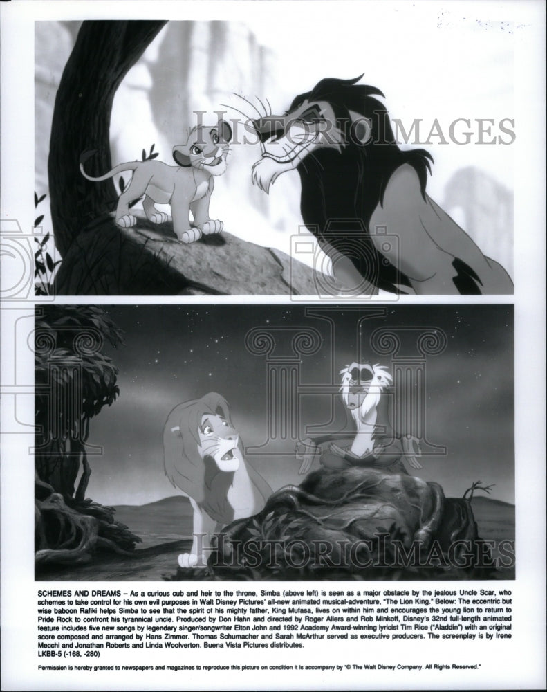 1994, Lion King Animation American Film Walt - RRU56415 - Historic Images