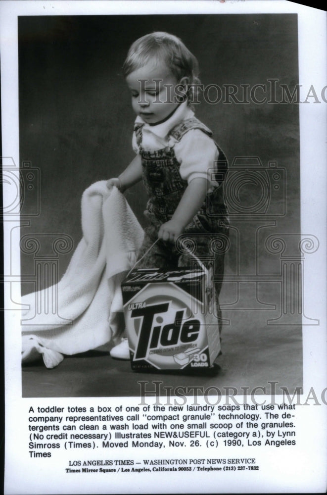 1991 Toddler Tote Box Laundry Soap Call - Historic Images