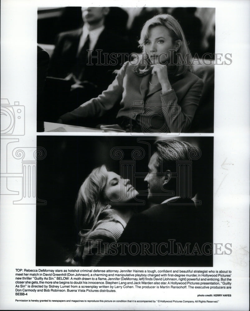 1993 Actors Rebecca DeMornay, Don Johnson - Historic Images