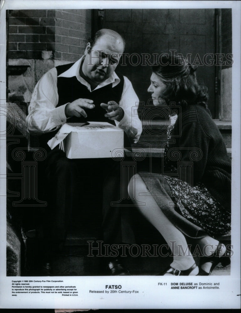 1980 Press Photo Dom Deluise Anne Bancroft Fatso - RRU57585 - Historic Images