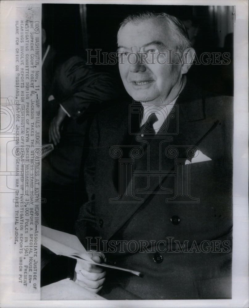 1952 Press Photo Justice of the Supreme Court Robert H - Historic Images