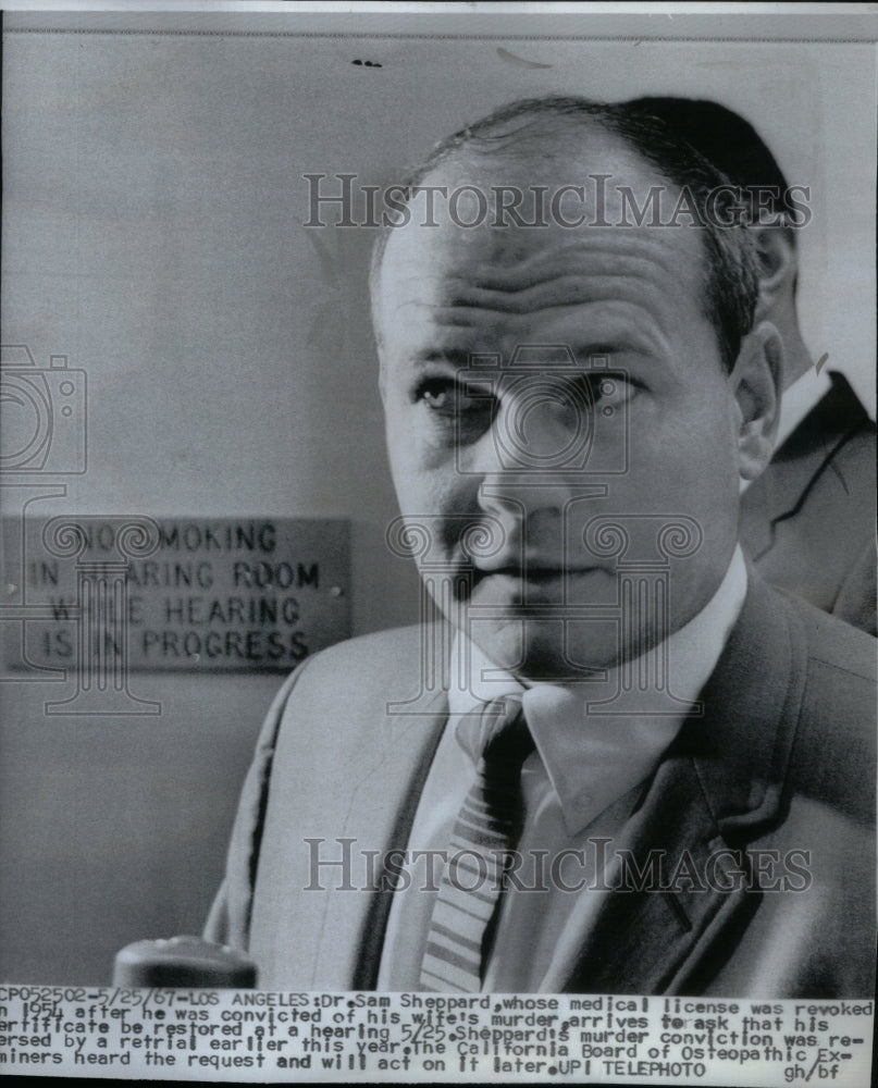 1967 Press Photo Dr. Sam Sheppard License Revoked - Historic Images