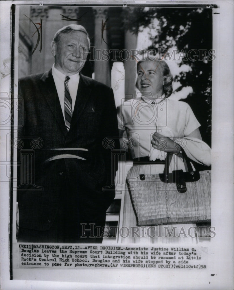 1958 Press Photo Associate Justice William Douglas - RRU58313 - Historic Images