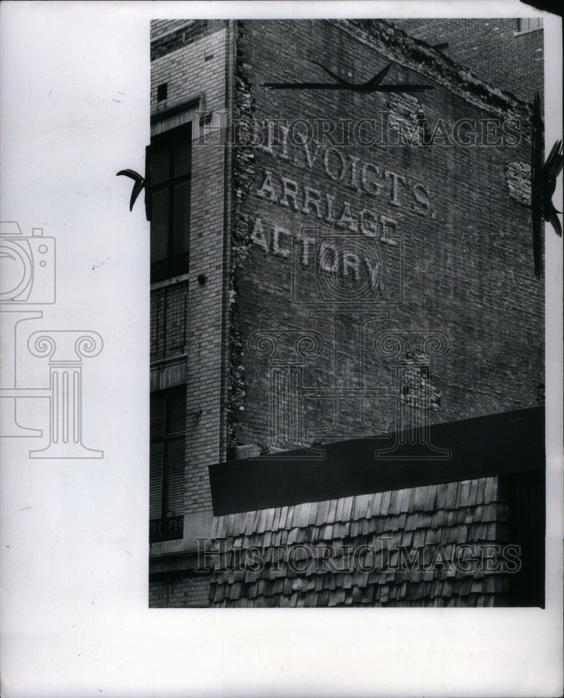 1973 Detroit Downtown Carriage Factory Sing - Historic Images