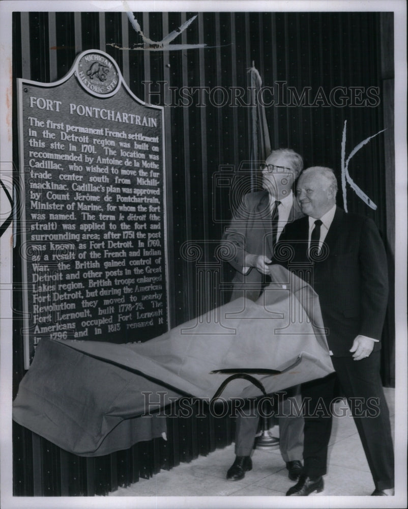 1967 Historic Tablets Fort Pontchartrain. - Historic Images