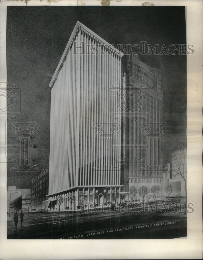 1964, Sketch of Elizabeth Arden Building - RRU58735 - Historic Images