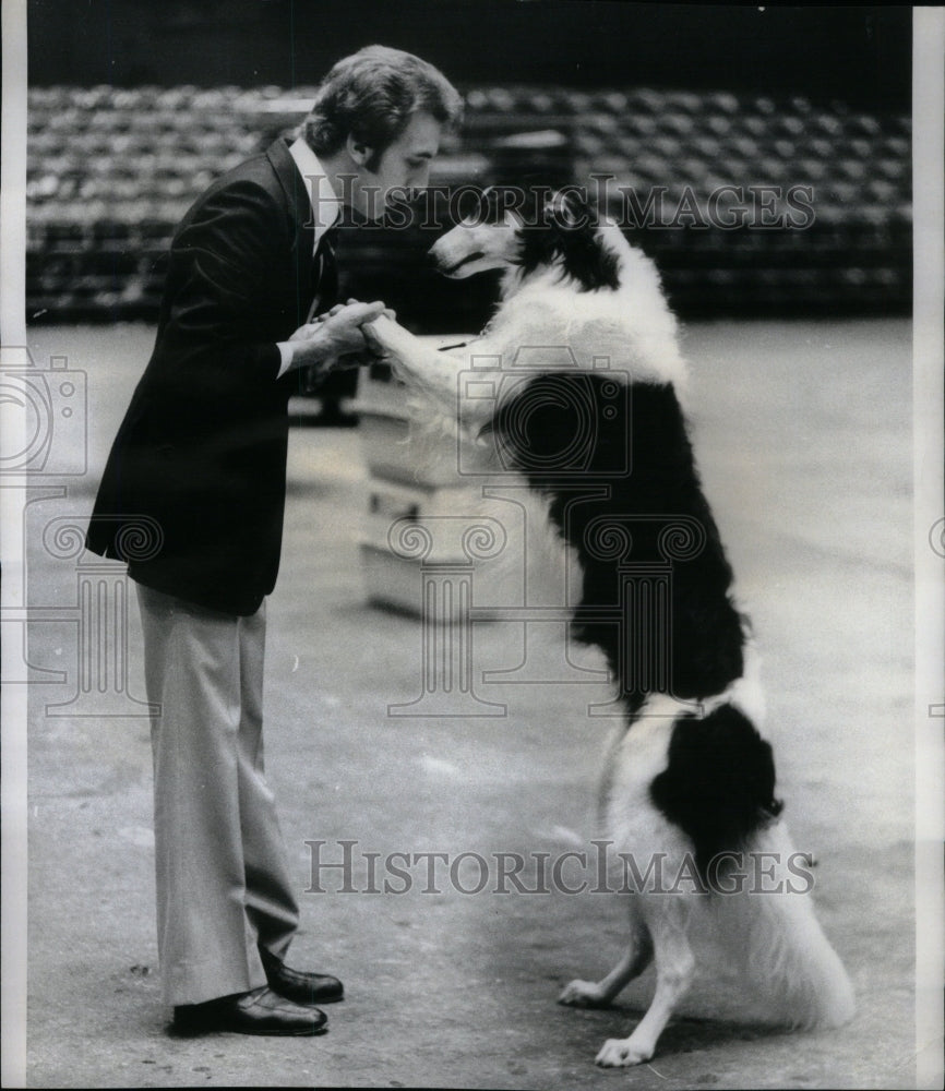 1977 Dog Handler Bob Hutton Champion Borzoi - Historic Images