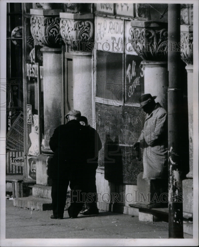 Press Photo Men on a street - RRU59341 - Historic Images