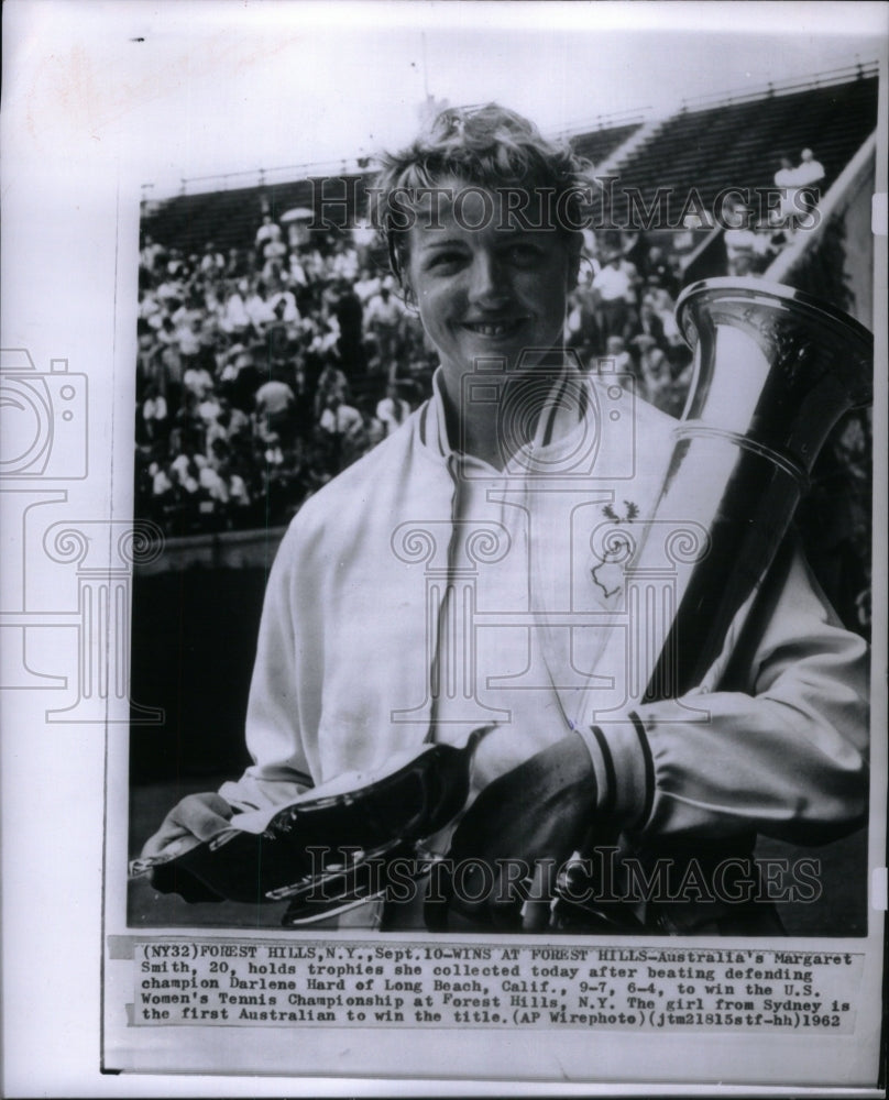 1962 Press Photo Margaret Smith Australia Wins Tennis - RRU59377 - Historic Images