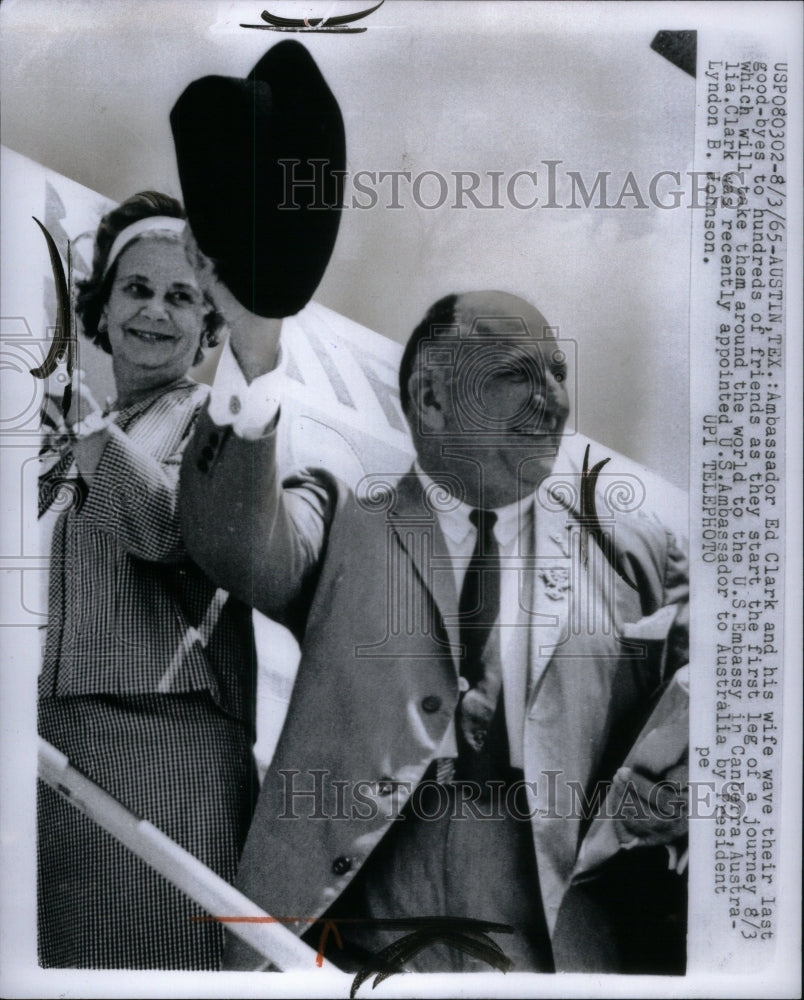 1965 Press Photo Ambassador Ed Clark Embassy Australia - Historic Images