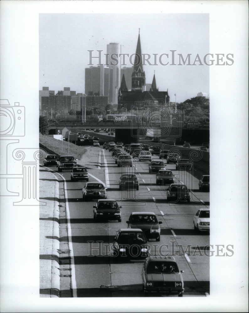 1991 Press Photo Renaissance Center Downtown Detroit - Historic Images