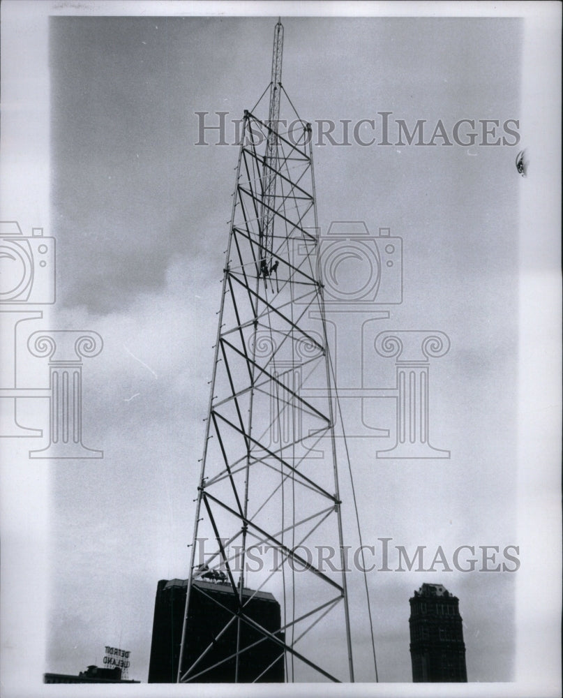 1967 Press Photo new antenna WWJ Studios - Historic Images