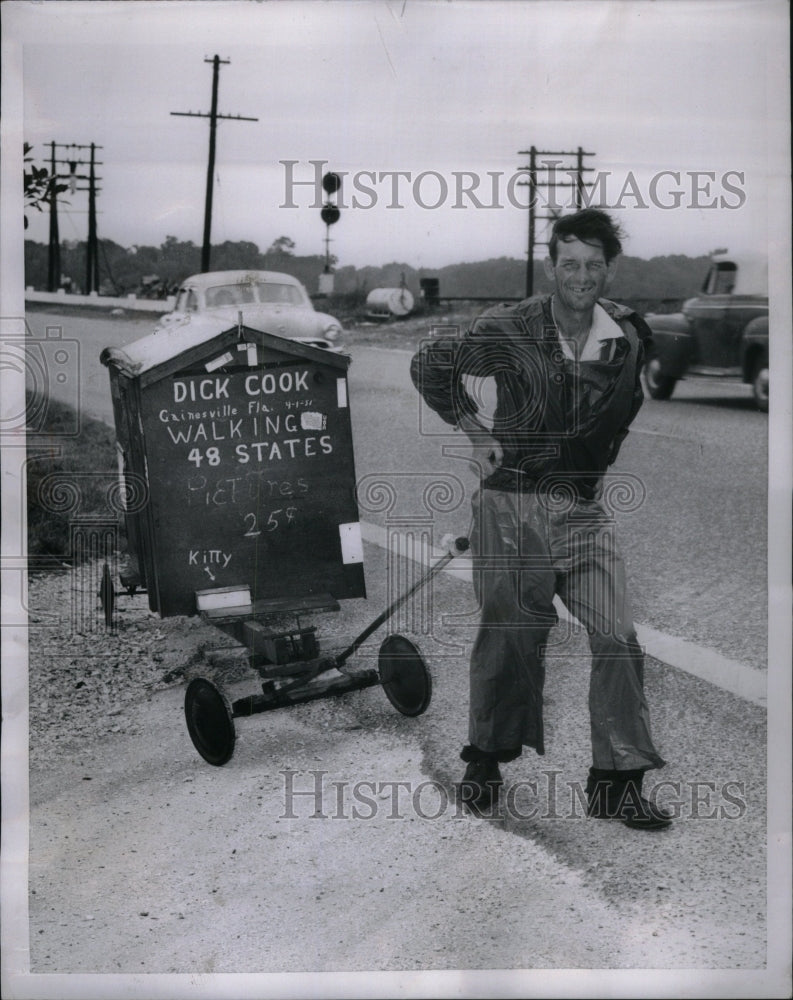 1953, Pulling Red Wagon Dock Cook Journey - RRU60023 - Historic Images