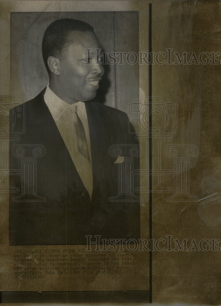 1967, Jamaica Priminister Hugh Thearer Coat - RRU60229 - Historic Images