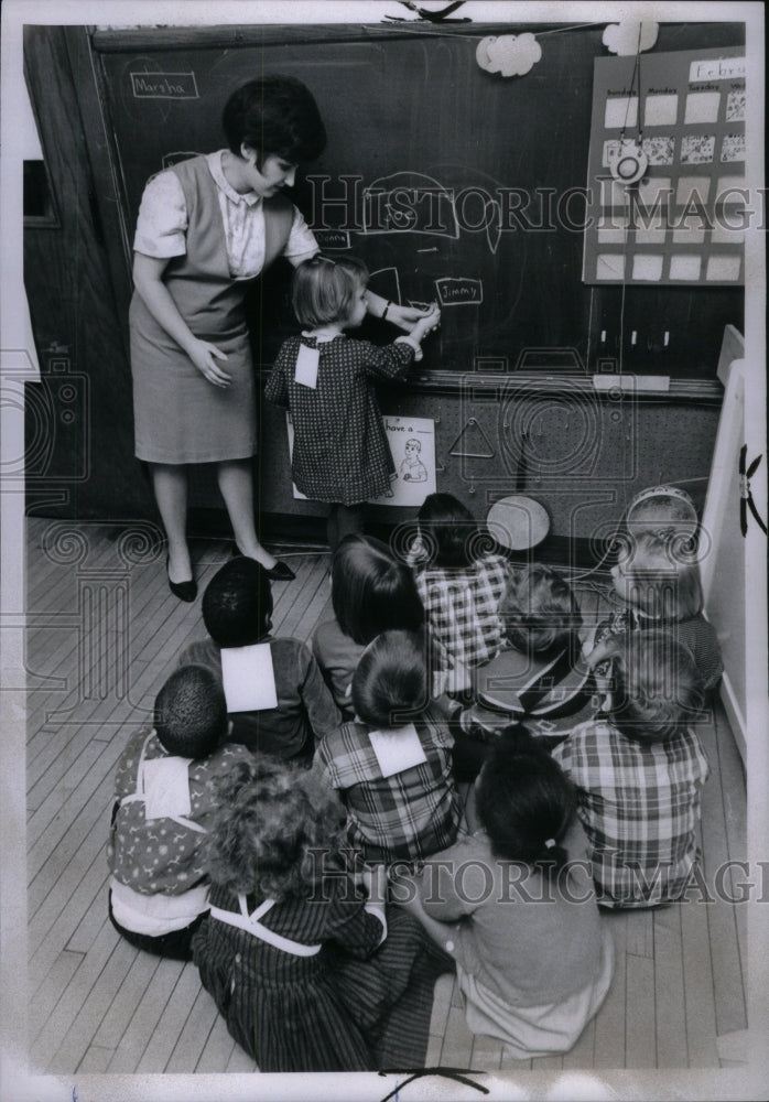 1968, Mrs Marsha Cohen Deaf School Detroit - RRU60295 - Historic Images