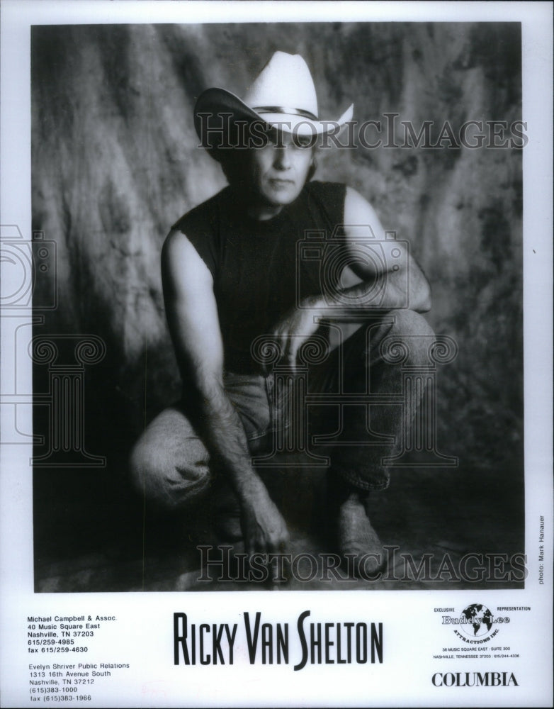 1993 Press Photo Ricky Van Shelton music artist country - Historic Images