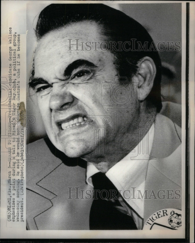 1976, Speaks Tigers George Wallace Miamis - RRU60793 - Historic Images