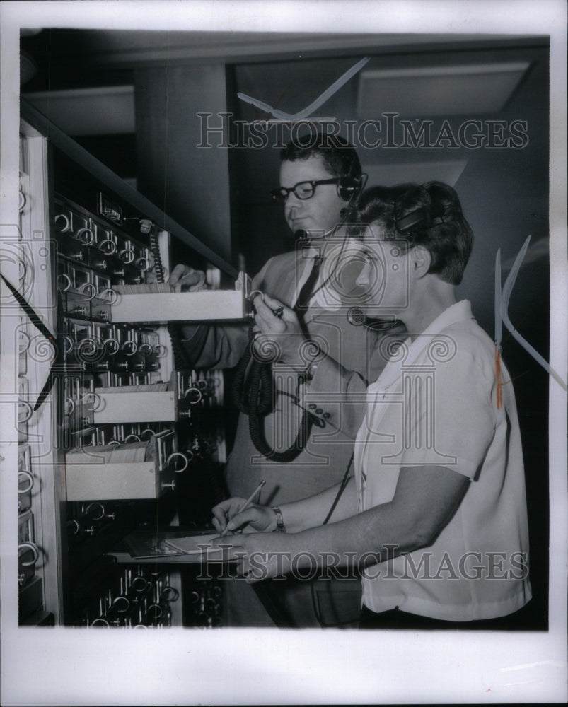 1965, Don King Margaret Sandula library work - RRU60881 - Historic Images