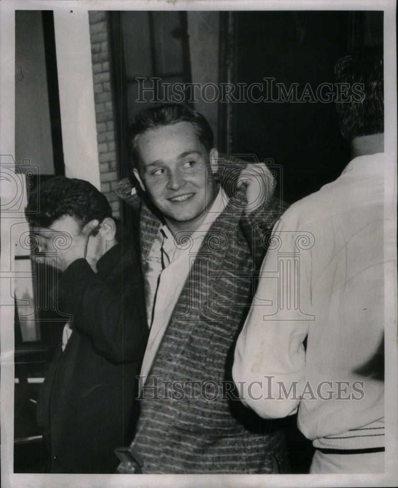 1954 Press Photo John Smallman Canadian play boy Pose - Historic Images