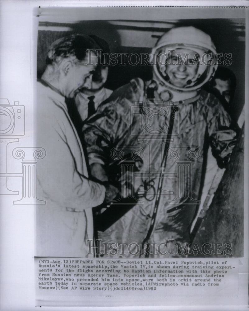 1962, Prepared Space Soviet Lt Col Pavel Pop - RRU61103 - Historic Images