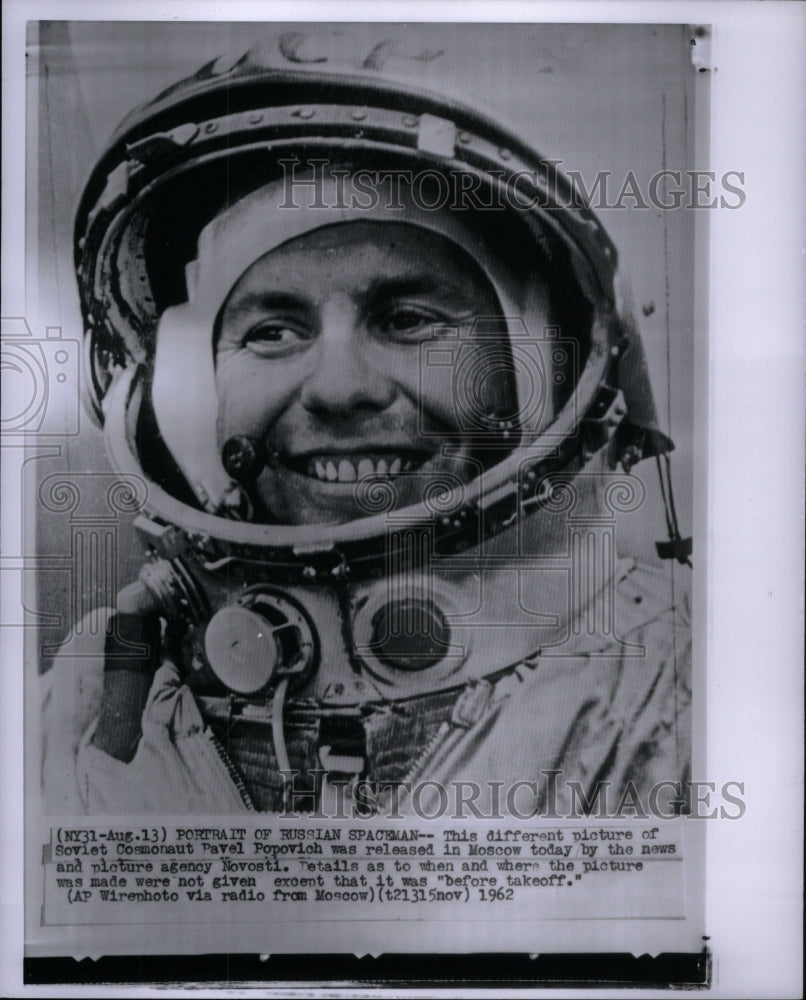 1962 Cosmonaut Pavel Popovich Moscow News - Historic Images