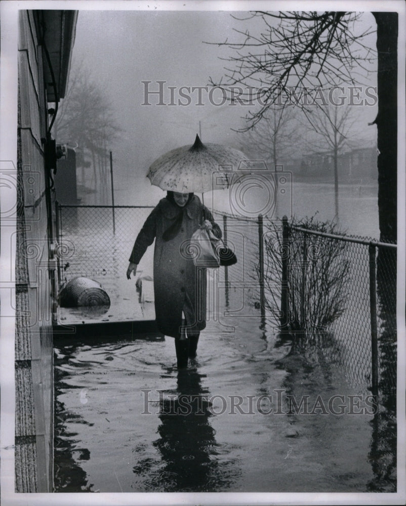 1968 Floveling Taylor walks umbrella Hayes - Historic Images