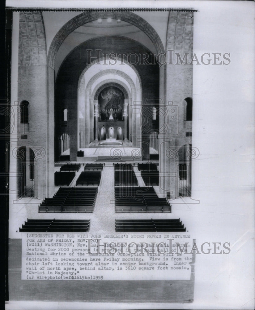 1959 Press Photo Washington National Shrine Seating - RRU61245 - Historic Images