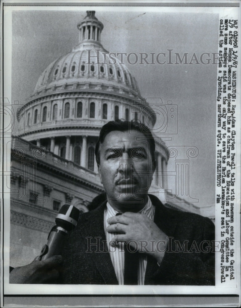 1967 Rep Adam Clayton Powell Capitol Labor - Historic Images