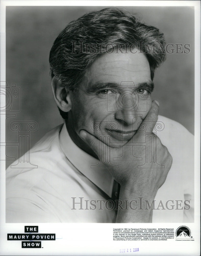 2001 Press Photo Maurice Richard Maury Povich TV Host - RRU61441 - Historic Images