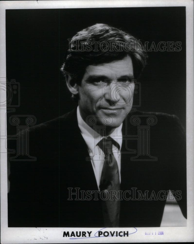 2001, Maurice Richard Maury Povich host - RRU61455 - Historic Images