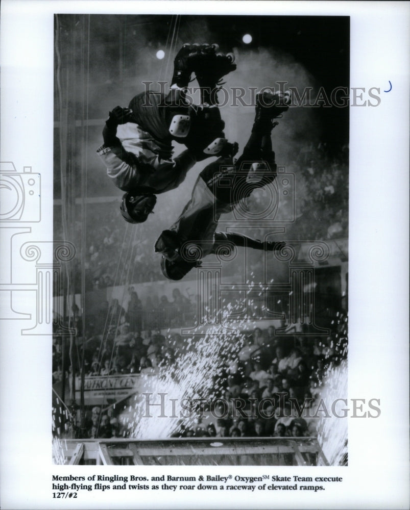 1998, Member Barnum Oxygen Skate Team Flip - RRU61771 - Historic Images